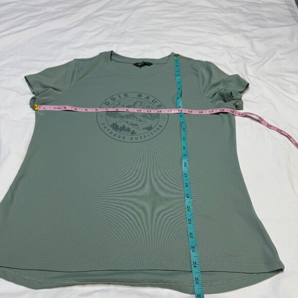 Eddie Bauer Women’s Graphic Performance T-Shirt Green Size Medium EUC - Picture 7 of 10
